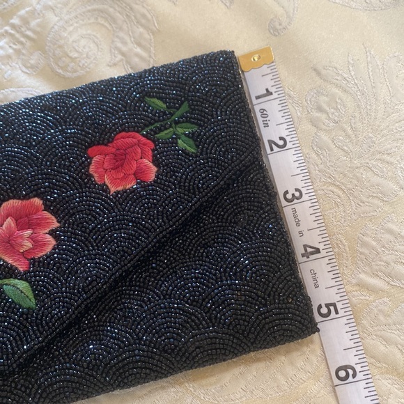 Rare Find! Vintage Spritzer and Fuhrmann beaded&embroidered Envelope evening bag - Picture 9 of 9